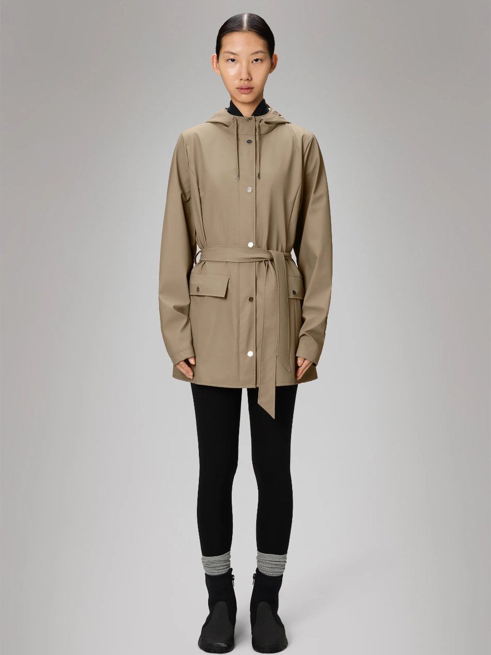 RAINS CURVE JACKET W3 BEIGE 