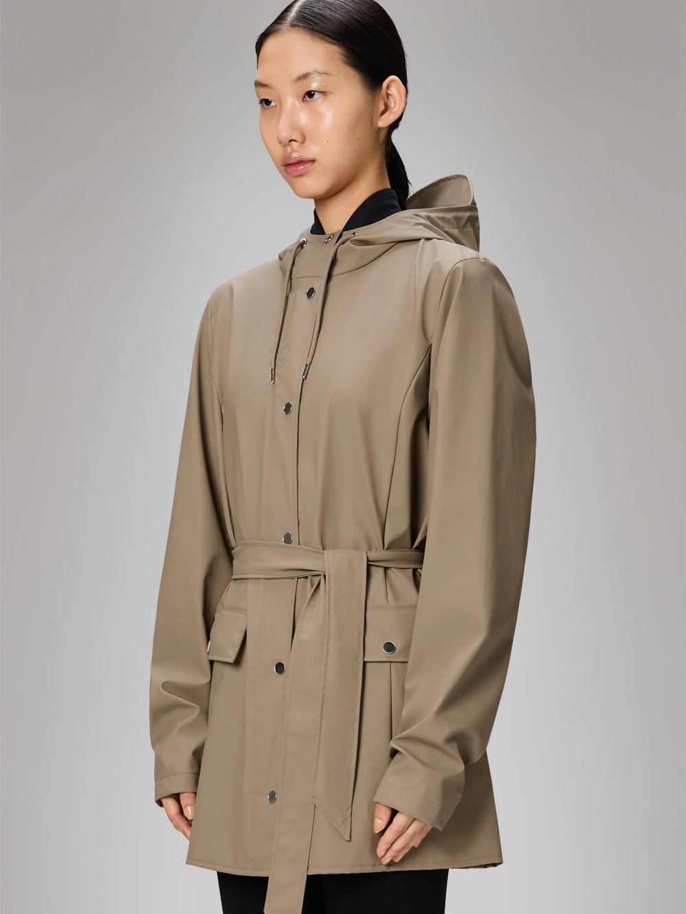 RAINS CURVE JACKET W3 BEIGE 