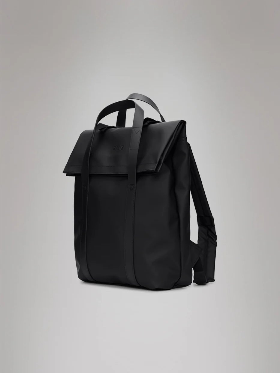 RAINS 2 WAY TOTE BACKPACK BLACK 