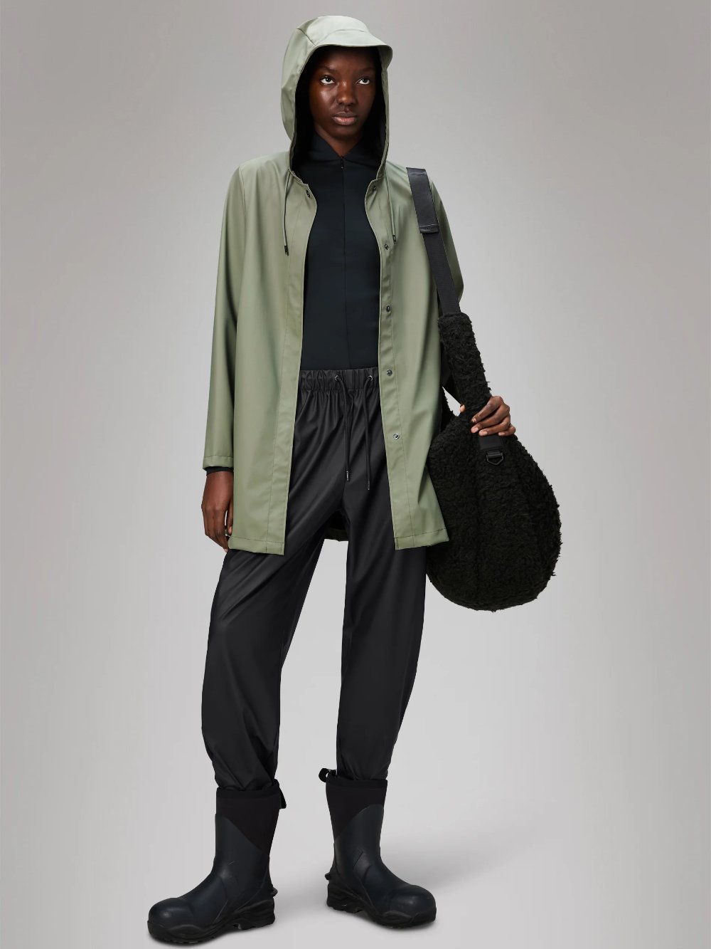 RAINS A-LINE JACKET DRIFT