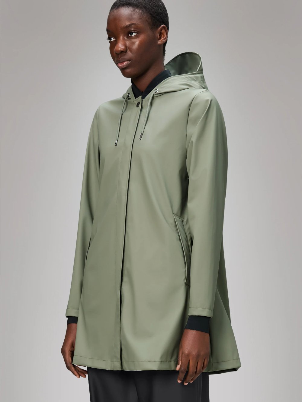 RAINS A-LINE JACKET DRIFT