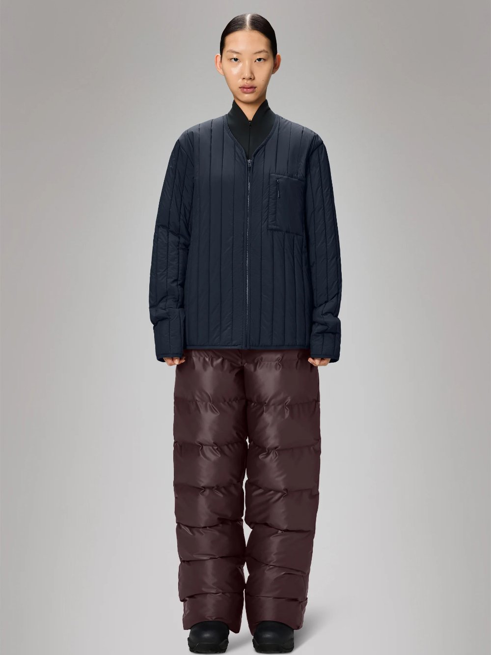 RAINS BANJA LINER JACKET NAVY