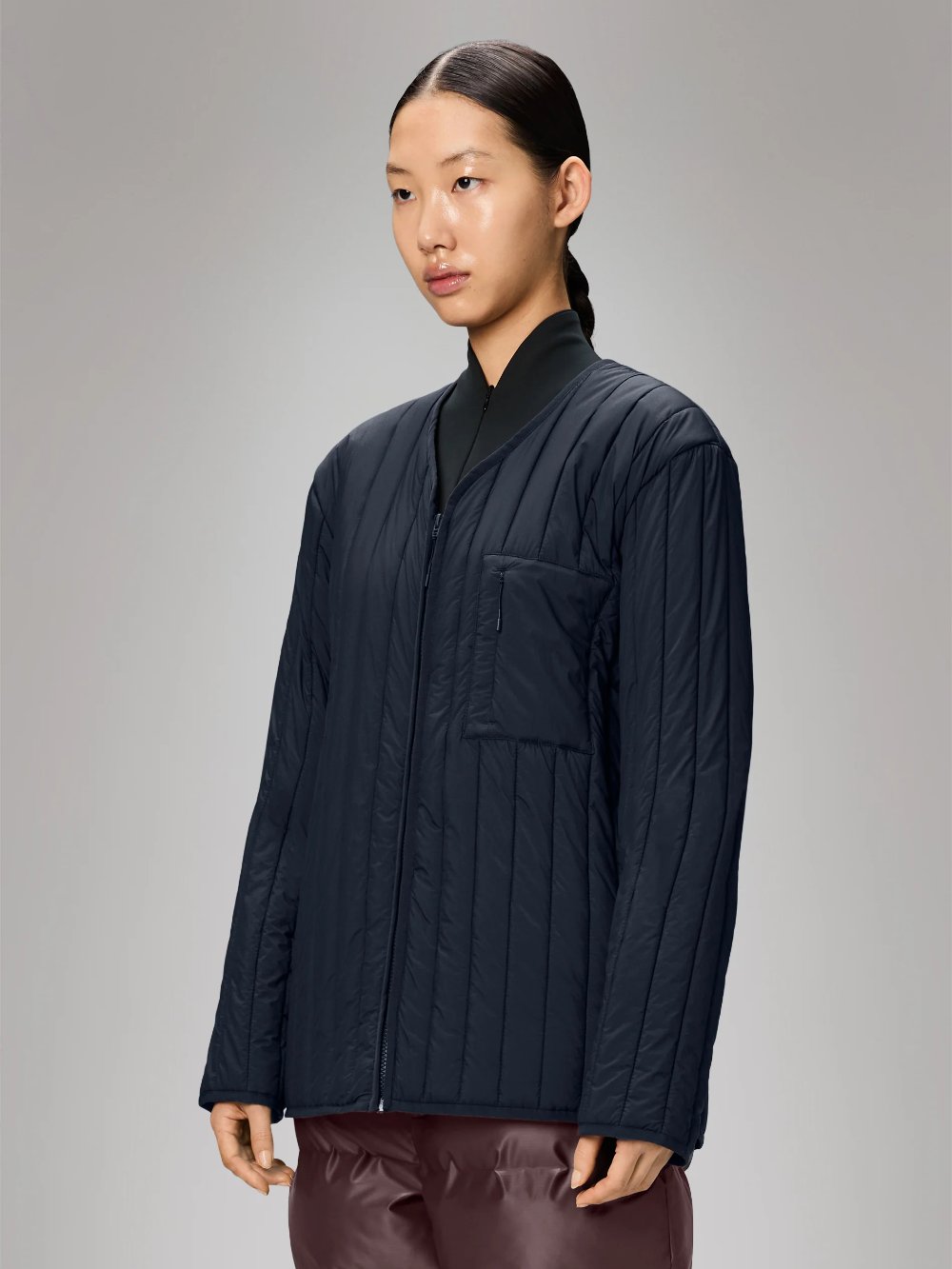 RAINS BANJA LINER JACKET NAVY