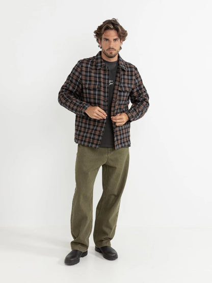RHYTHM POLAR BOND LS FLANNEL CHARCOAL 