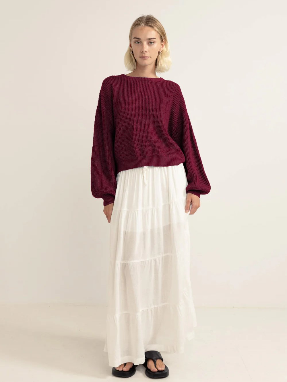 RHYTHM CLASSIC KNIT SWEATER SANGRIA