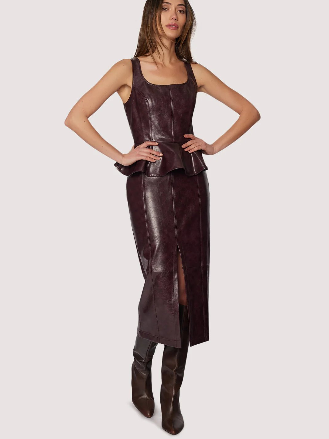 LOST + WANDER VALOUR OF VENUS TOP MERLOT