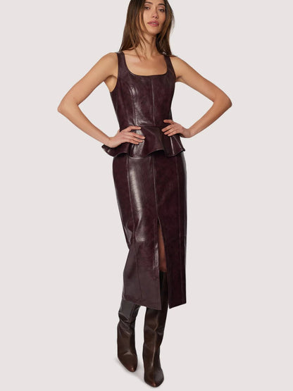 LOST + WANDER VALOUR OF VENUS TOP MERLOT