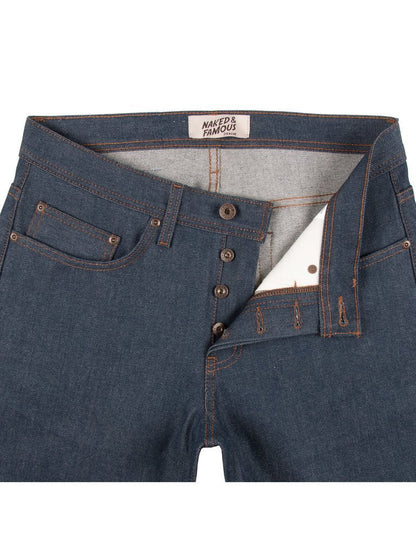 NAKED & FAMOUS DENIM WEIRD GUY NATURAL INDIGO SELVEDGE