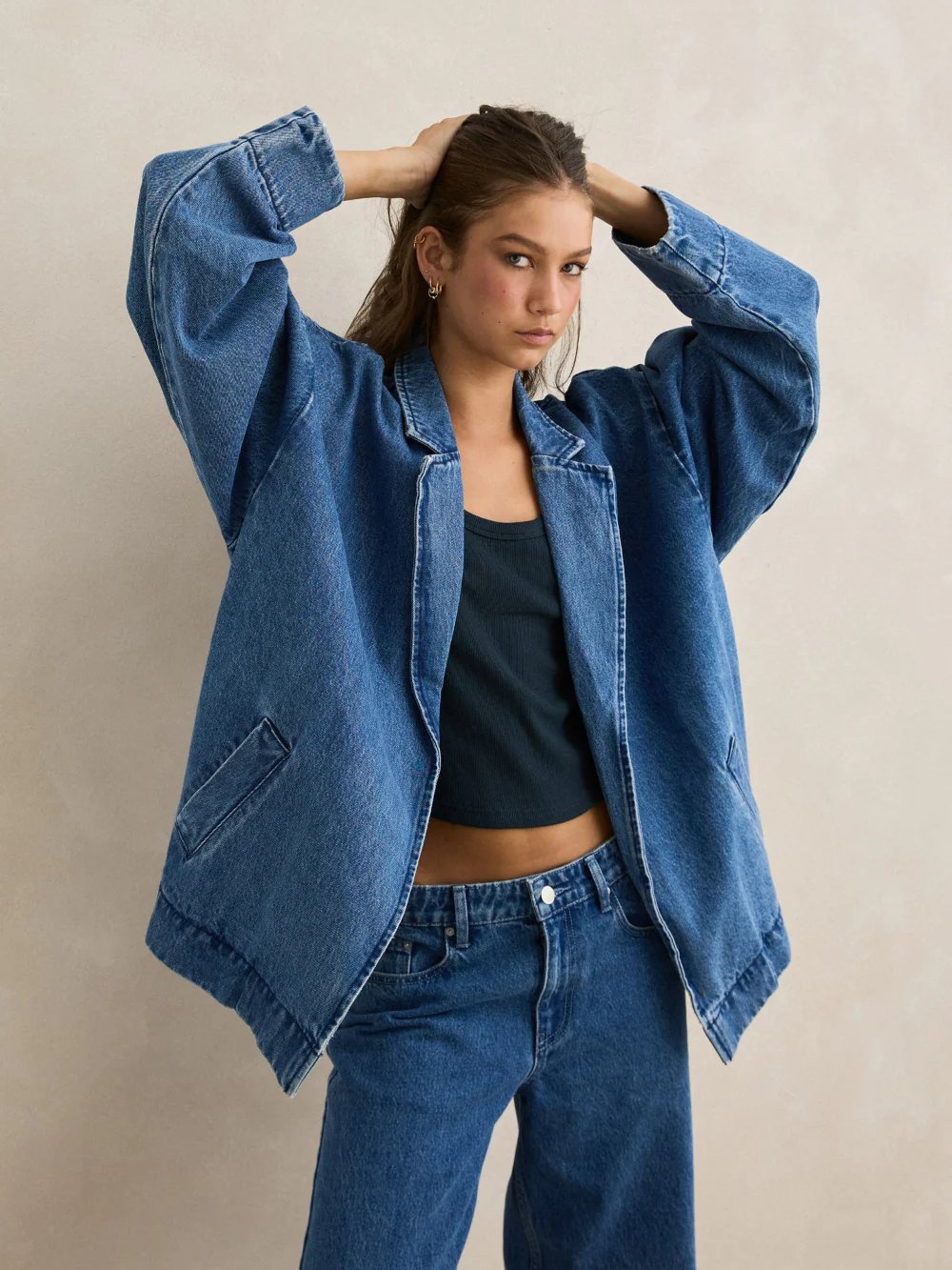 RHYTHM SHORELINE DENIM BLAZER INDIGO
