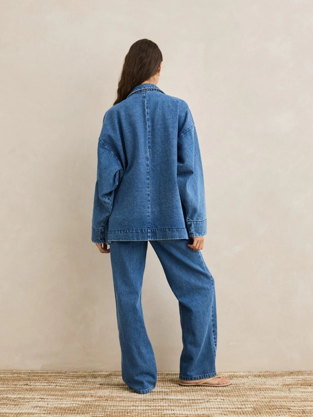 RHYTHM SHORELINE DENIM BLAZER INDIGO