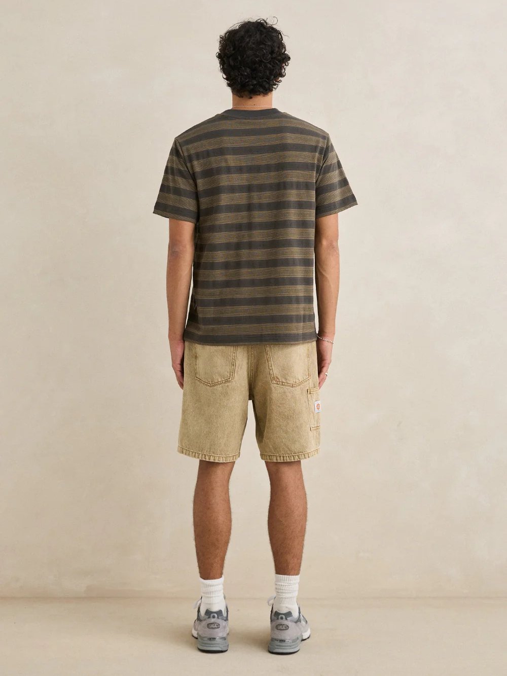 RHYTHM VINTAGE JACQUARD STRIPE T-SHIRT OLIVE