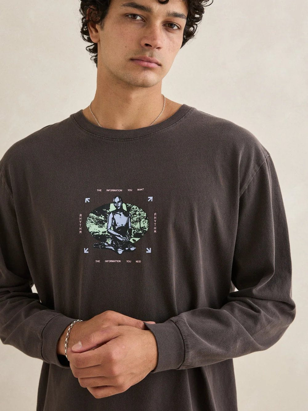 RHYTHM NATURE BOT VINTAGE T-SHIRT VINTAGE BLACK