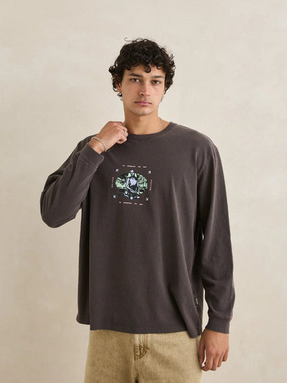 RHYTHM NATURE BOT VINTAGE T-SHIRT VINTAGE BLACK 