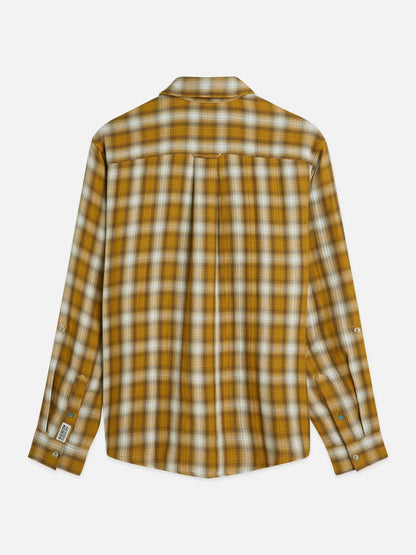 S&S DOUBLE CLOTH CHECK RELAXED FIT SHIRT RAFFIA CHECK 