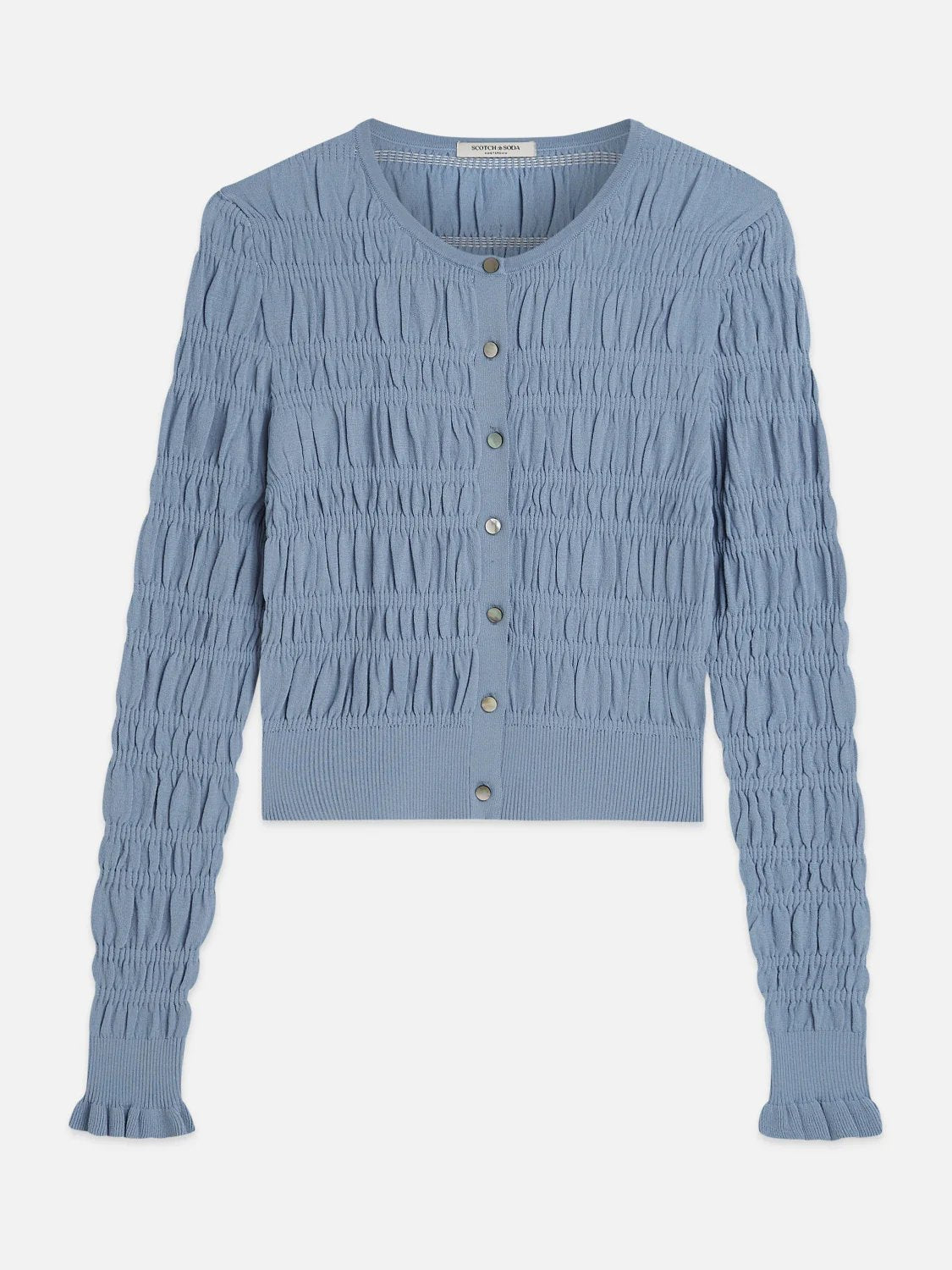 S&S SMOCK STITCH CREWNECK CARDIGAN INFINITY 