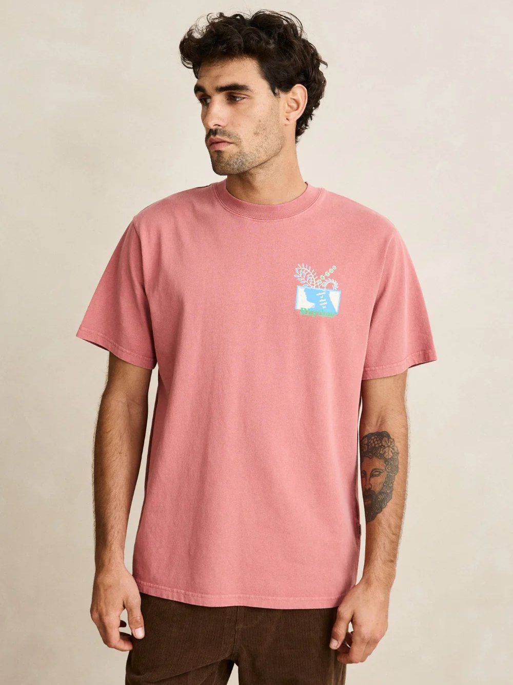 RHYTHM ECHOES VINTAGE TSHIRT DUSTY ROSE