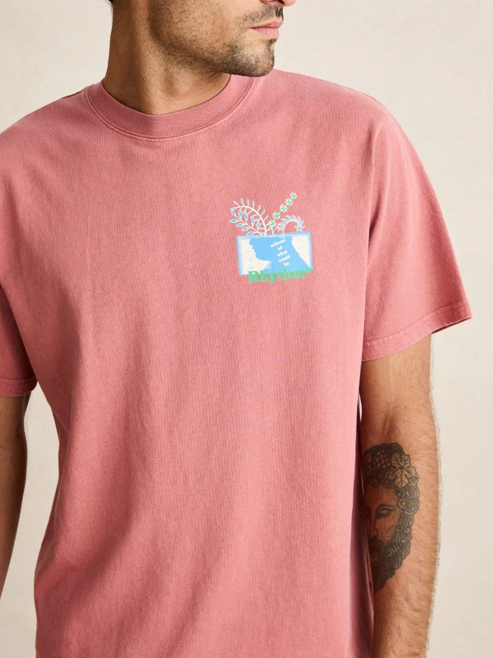 RHYTHM ECHOES VINTAGE TSHIRT DUSTY ROSE
