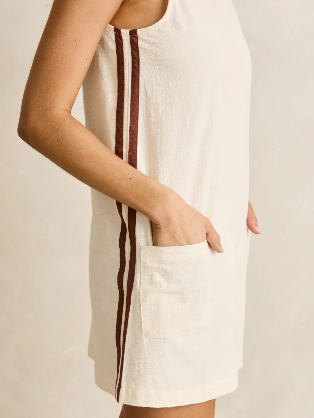 RHYTHM HANALEI MINI DRESS CREAM 