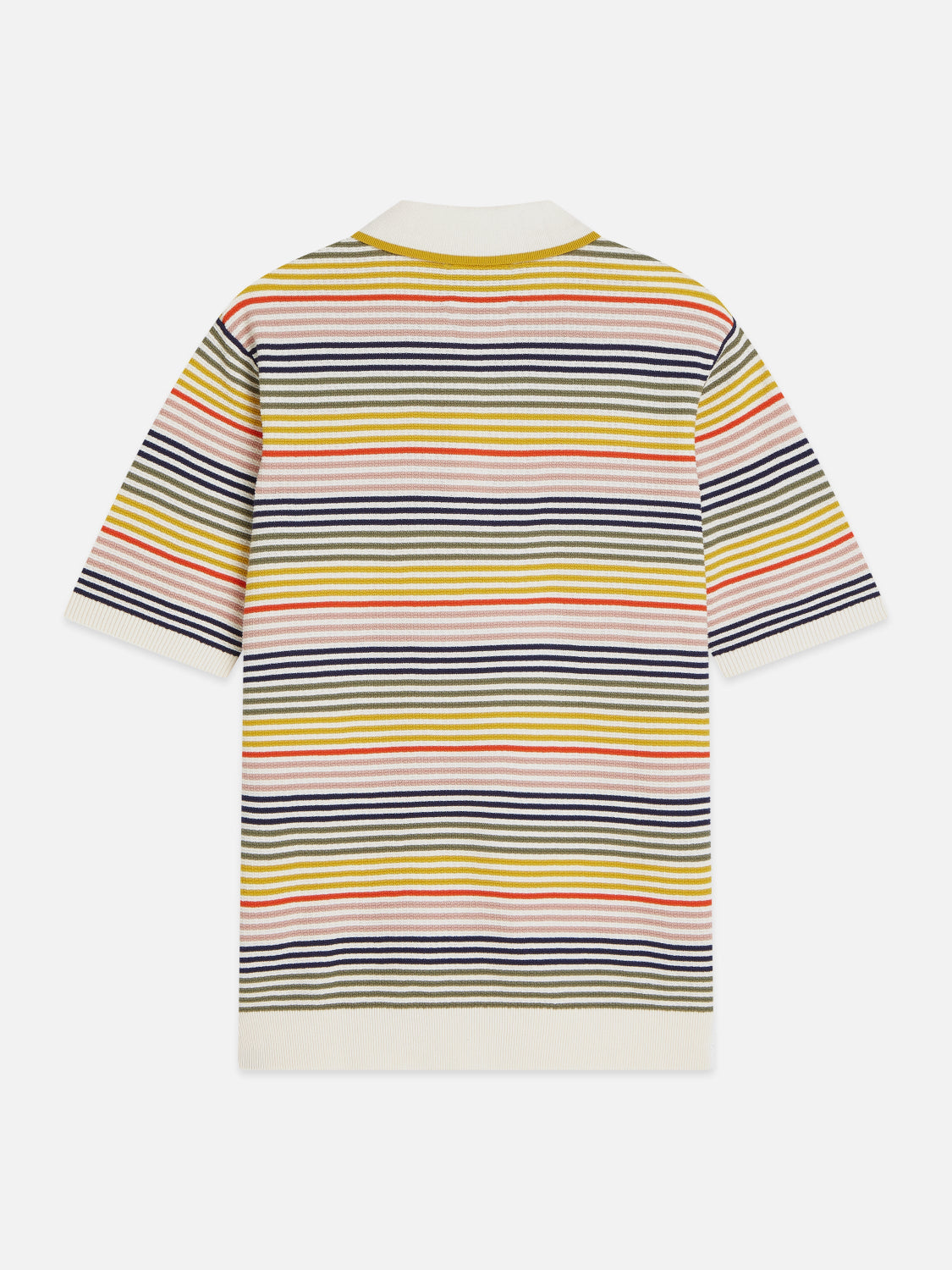 S&S STRIPED STRUCTURED KNITTED REGULAR-FIT POLO MULTI 