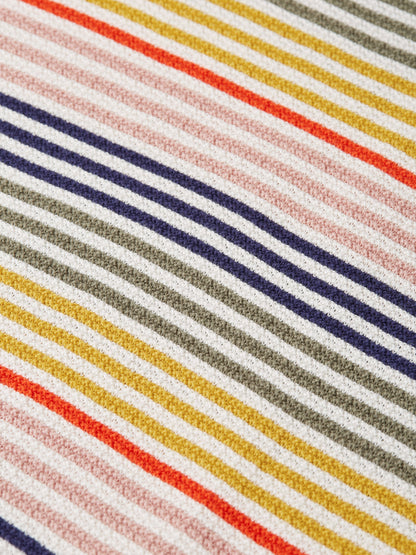 S&S STRIPED STRUCTURED KNITTED REGULAR-FIT POLO MULTI 