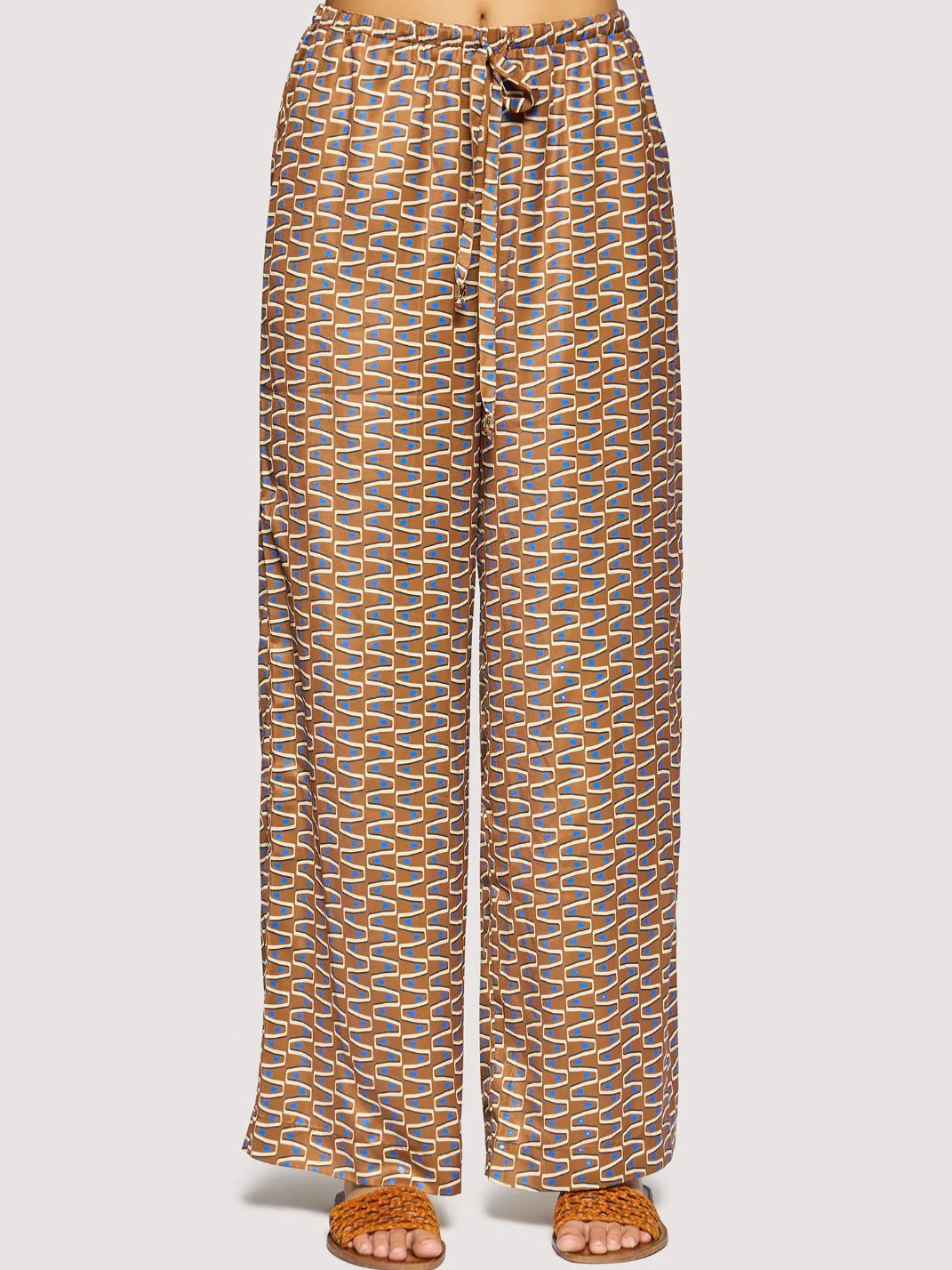 L+W NIGHTS IN CAPRI PANTS BROWN MULTI 