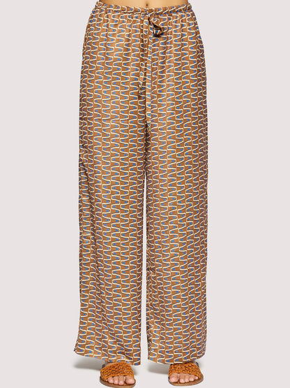 L+W NIGHTS IN CAPRI PANTS BROWN MULTI 