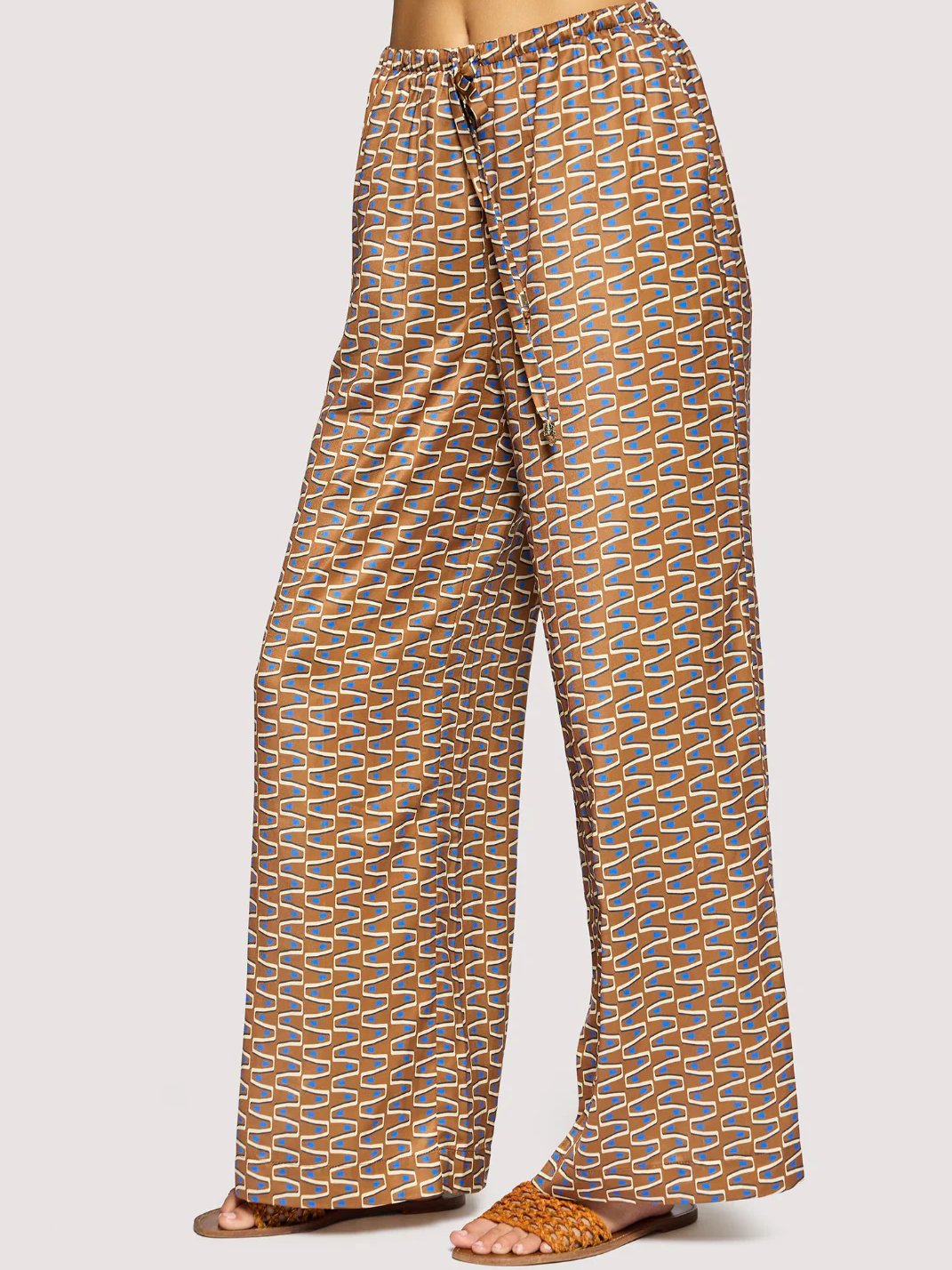 L+W NIGHTS IN CAPRI PANTS BROWN MULTI 