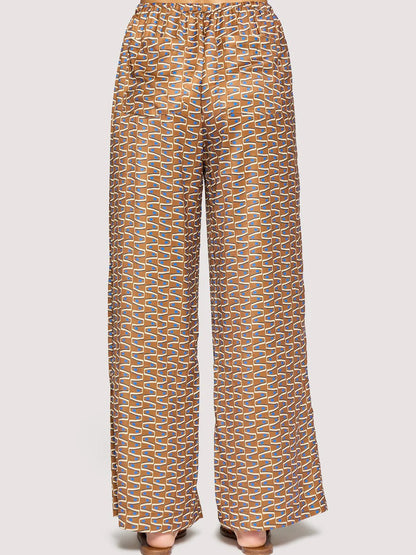 L+W NIGHTS IN CAPRI PANTS BROWN MULTI 