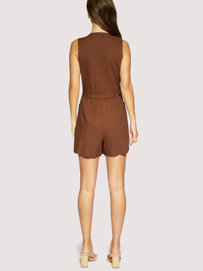 L+W INEZ ROMPER BROWN 
