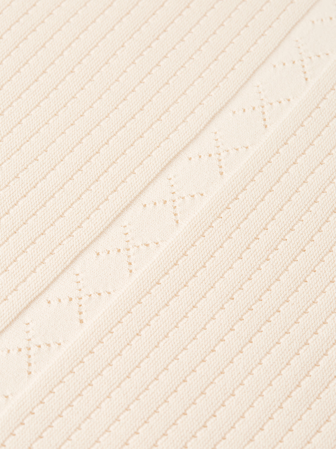 S&S POINTELLE KNITTED RELAXED FIT TEE EGGNOG