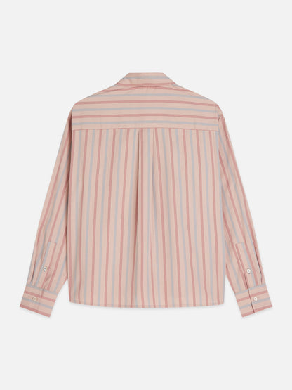 S&S STRIPED RELAXED FIT SHIRT ROSE DUST 