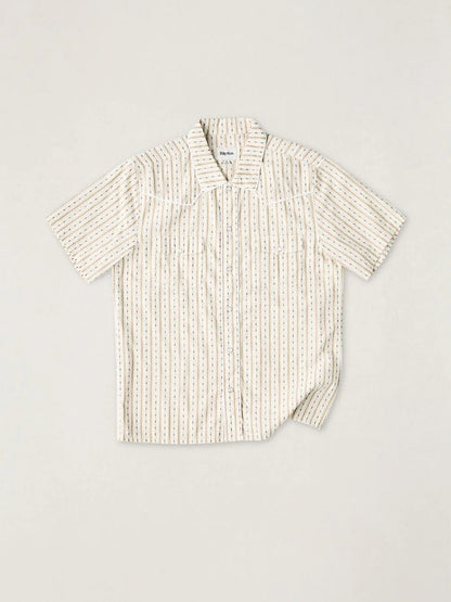 RHYTHM LONE PINE STRIPE SHORT SLEEVE SHIRT NATURAL 