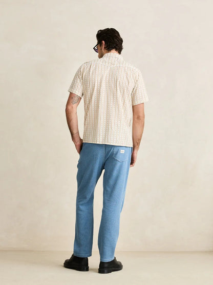 RHYTHM LONE PINE STRIPE SHORT SLEEVE SHIRT NATURAL 