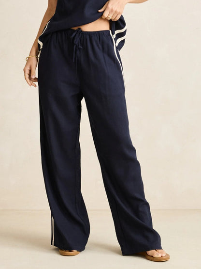 RHYTHM CONTRAST LINEN TRACK PANT OCEAN 