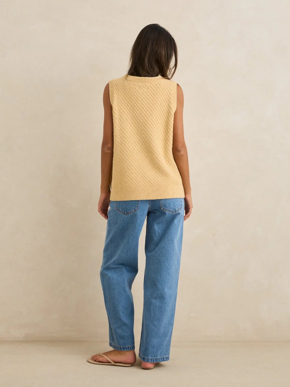 RHYTHM ARCHER KNIT VEST SAND