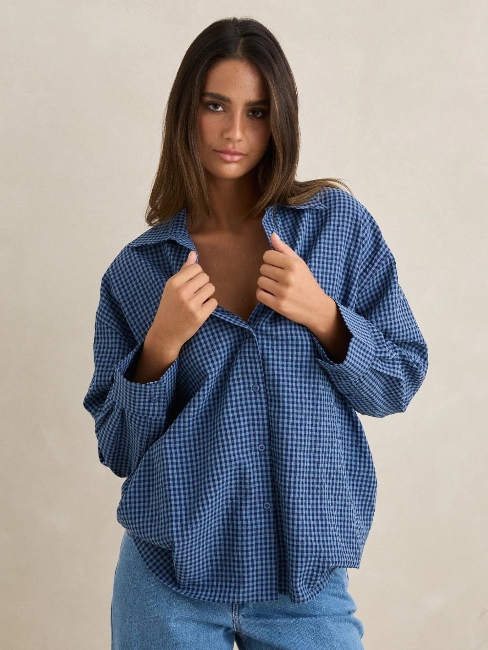 RHYTHM SERENE OVERSIZED LONG
SLEEVE SHIRT INDIGO