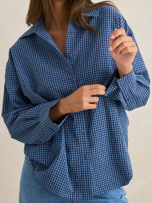 RHYTHM SERENE OVERSIZED LONG
SLEEVE SHIRT INDIGO