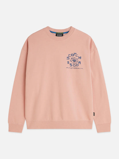 S&S ARTWORK RELAXED FIT SWEATSHIRT MISTY ROSE
