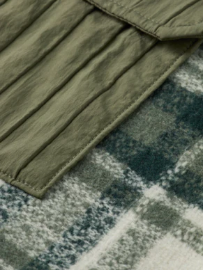 S&S PATCHWORK RELAXED SHIRT THYME CHECK 