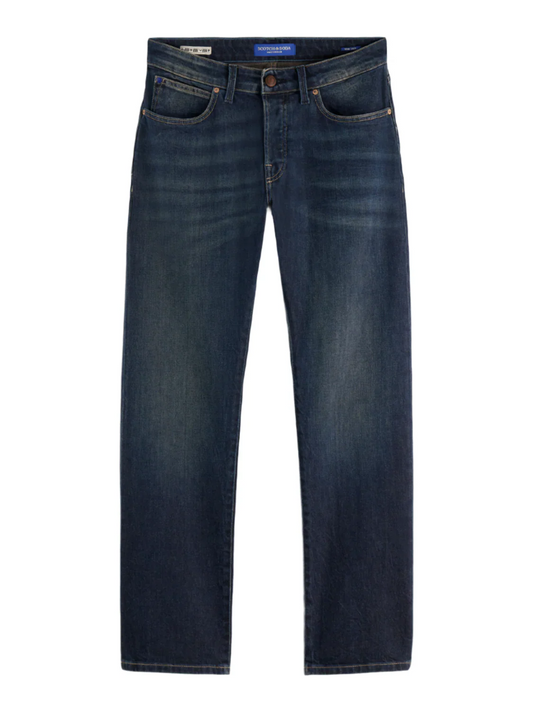 S&S THE ZEE STRAIGHT JEANS PAINT IT BLAUW 