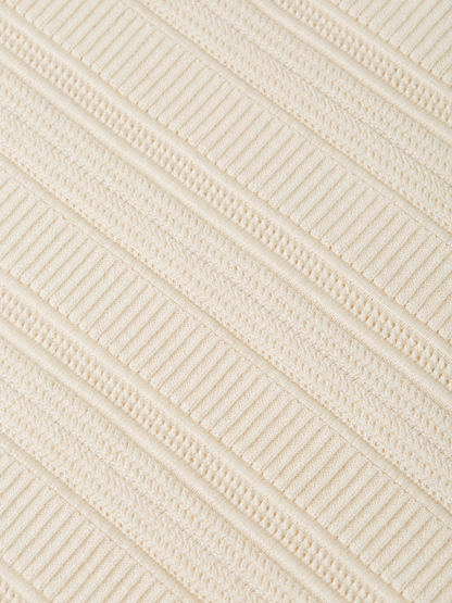 S&S STRUCTURED KNIT REGULAR FIT POLO EGGNOG