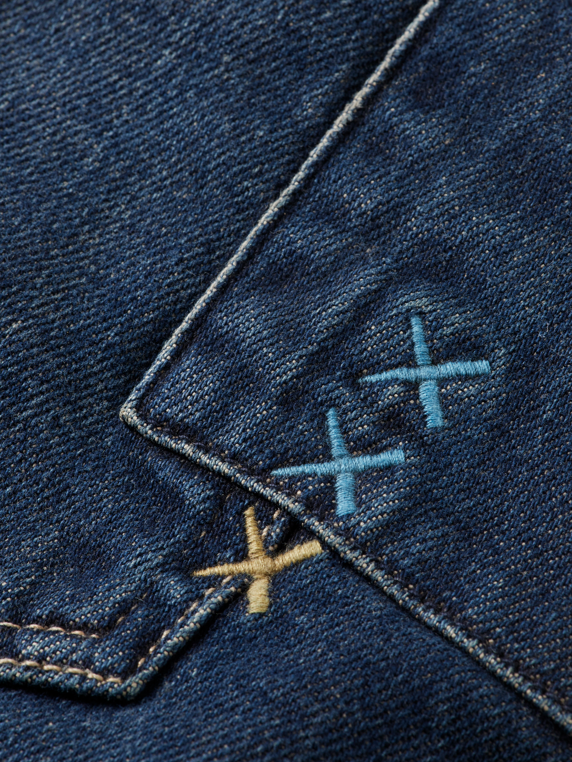 S&S THE ZEE STRAIGHT JEANS PAINT IT BLAUW 