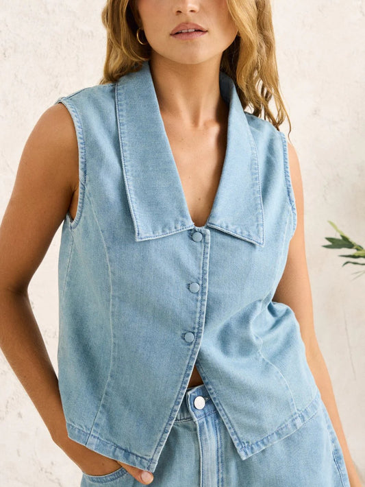 RHYTHM SAILOR DENIM VEST DENIM 