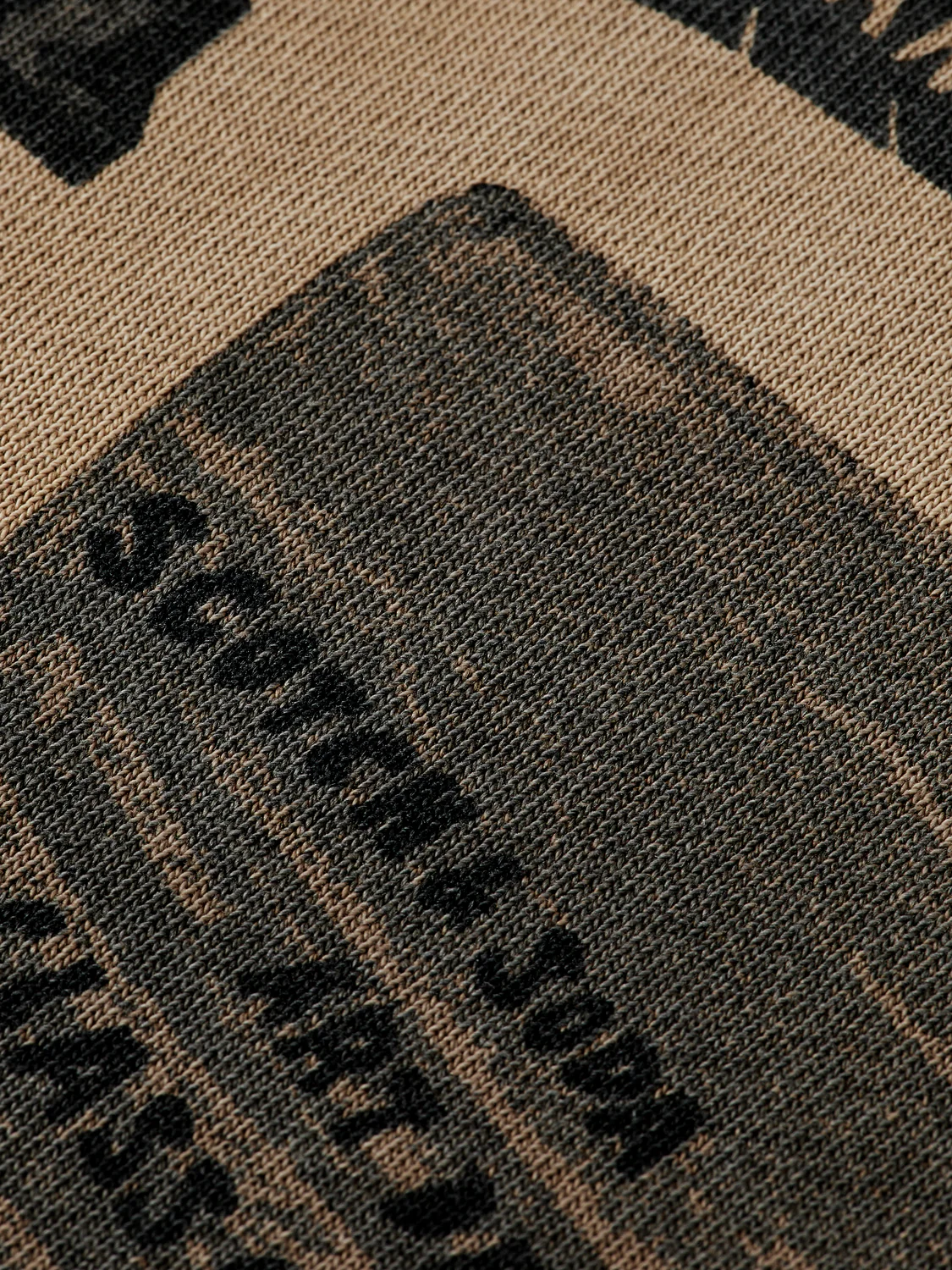 S&S LOOSE FIT OVERDYED PRINTED HOODIE PLAZA TAUPE