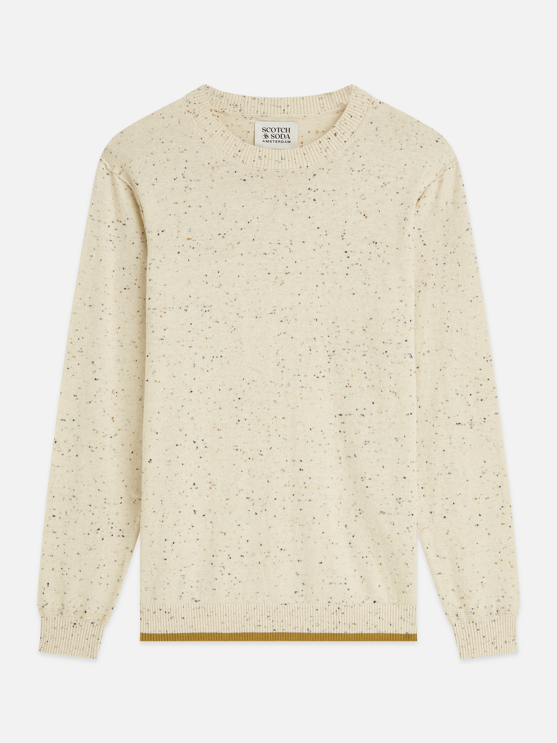 SCOTCH & SODA NEPS WOOL BLEND REGULAR FIT PULLOVER EGGNOG