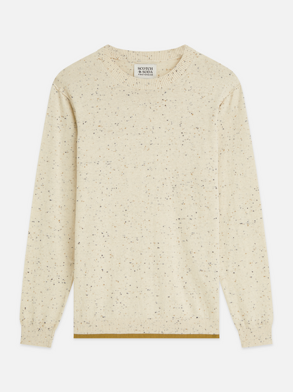 SCOTCH & SODA NEPS WOOL BLEND REGULAR FIT PULLOVER EGGNOG