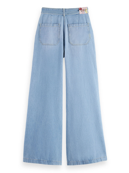 SCOTCH & SODA WAVE HIGH RISE WIDE LEG LUNA BLUE WASH