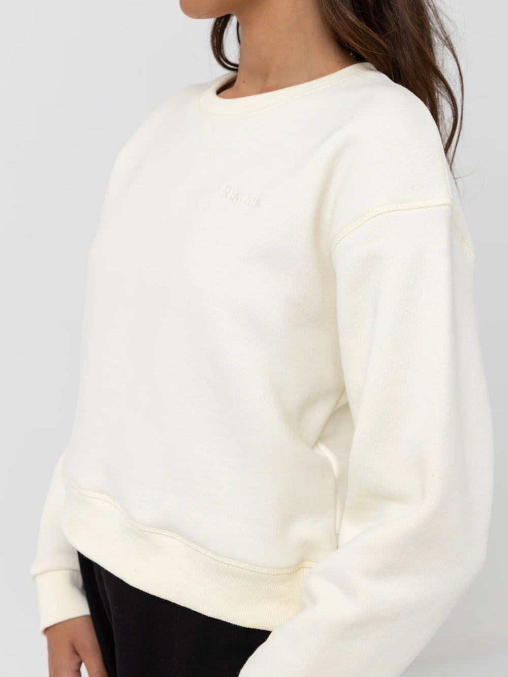 RHYTHM CLASSIC CREW NECK FLEECE ANTIQUE WHITE