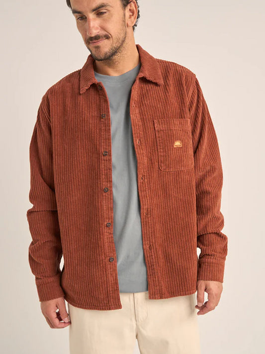 RHYTHM CORD LS SHIRT RUST