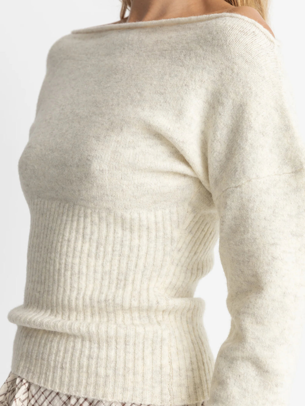 RHYTHM CHLOE KNIT SWEATER CREAM 